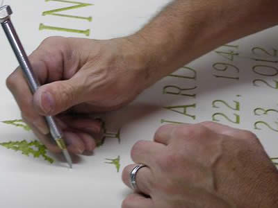 Monument Etching - Text-Based Designs